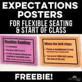 Classroom Decor: FREE Expectations Posters for Flexible Se