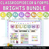 Classroom Decor & Forms | Brights Collection | Growing Bundle