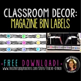 Classroom Decor: Free Magazine Bin Number Labels
