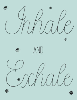 Preview of Boho Classroom Decor - Inhale Exhale