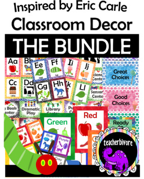 Preview of Classroom Decor Inspired By Eric Carle - THE BUNDLE