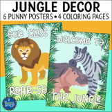 Classroom Decor Jungle Posters and Coloring Pages