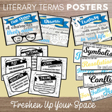 Classroom Decor Literary Term Posters and Subway Tiles: Bu
