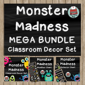 Preview of Classroom Decor - MEGA BUNDLE - Monster Madness Theme