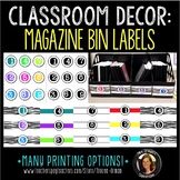 Classroom Decor: Magazine Bin Number Labels