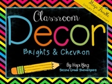 Classroom Decor Mega Bundle: Brights and Chevron