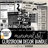 Classroom Decor 2024: Minimalist (Black and White) Bundle