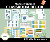 Classroom Decor Monster Themed, Editable student names, Cu