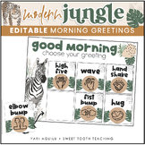 Classroom Decor | Morning Greetings | Modern Jungle Theme