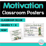 Classroom Decor - Motivational Posters - Succulents 