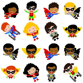 Classroom Decor Multi-Cultural Superhero Cut Outs - Bundle by