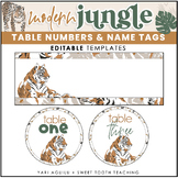 Classroom Decor | Name Tags and Table Numbers | Modern Jun