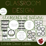 Classroom Decor: Natural Elements Editable Labels, Nametag