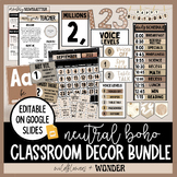 Classroom Decor 2024: Neutral Boho Bundle