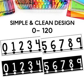 number line 1 120 classroom display poster by color me kinder