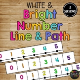 Classroom Decor Number Line and Number Path BRIGHT AND WHI