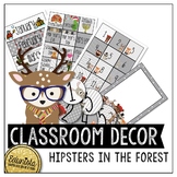 Classroom Decor Pack - Hipsters in the Forest
