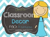 Classroom Decor Pack in Turquoise Chevron