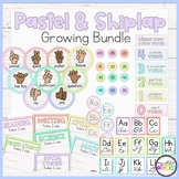 Classroom Decor Pastel Shiplap | GROWING BUNDLE