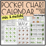 Classroom Decor Pocket Chart Calendar, Back to School, Woo