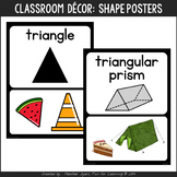 Classroom Decor - Posters - 2D shapes, 3D shapes 