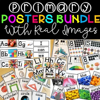 Preview of Classroom Decor Posters with Real Pictures BUNDLE