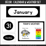 Classroom Decor - Printable - Calendar, Weather 