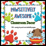 Classroom Decor Puppy Paw Print Theme