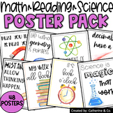 Classroom Decor Reading, Math and Science Posters