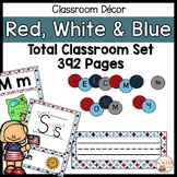 Classroom Decor: Red, White and Blue