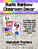 Classroom Decor {Rustic Rainbow} Alphabet Posters