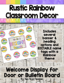 Classroom Decor {Rustic Rainbow} Door/Bulletin Board Displ