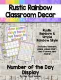 Classroom Decor {Rustic Rainbow} Number of the Day Display