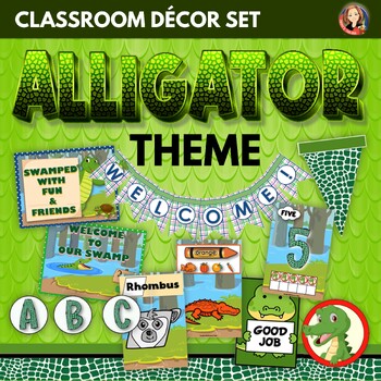 Swamp Theme Classroom Decor- EDITABLE! by Third Grade to the Core