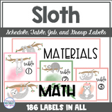 Classroom Decor Sloth EDITABLE Labels