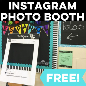 Preview of Classroom Decor Spanish Class Instagram Photo Booth - 1st day of school pictures