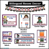 Classroom Decor Spanish  and English Bilingual Signs and P