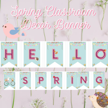 Classroom Decor * Spring Banner by TRAVELBUG Teacher | TPT