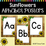 Classroom Decor Sunflower Alphabet Posters