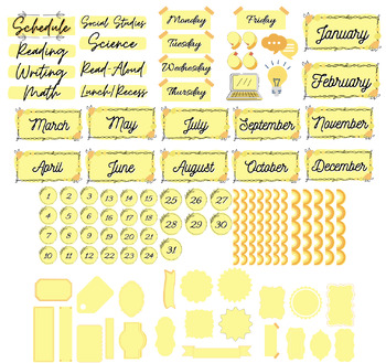 Preview of Classroom Decor- Sunshine Yellow