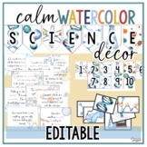 Classroom Decor for Science | Calm Watercolor Posters and 