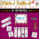 Classroom Decor in Spanish Hall Pass - Otomi Theme