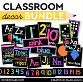 Classroom Decor with Black Backgrounds BUNDLE: Alphabet, N