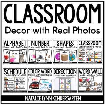 Preview of Classroom Decor with Real Photographs Bundle