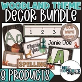 Classroom Decor Bundle in Woodland Theme with Editable Lab