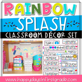 Classroom Decoration {Rainbow Splash} EDITABLE