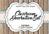 Classroom Decoration Set - Wood N' Lace