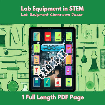 Preview of Classroom Decoration and Bulletin Board Ideas | Lab Equipment Science Poster