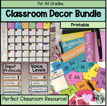 Classroom Decoration and Organization Bundle by Math With Ms Yi | TpT