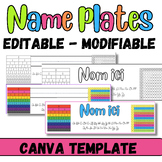 Classroom Desk plates - Étiquette de Pupitre  (14 x 8.5)